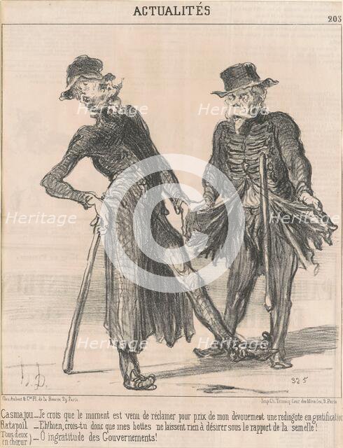 Casmajou [et] Ratapoil, 19th century.  Creator: Honore Daumier.