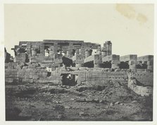 Palais de Karnak, Entrée Méridionale de la Salle Hypostyle; Thèbes, 1849/51, printed 1852. Creator: Maxime du Camp.