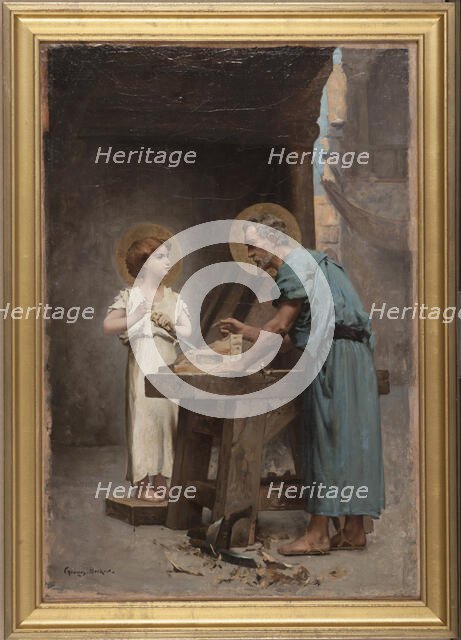 Esquisse pour l'église Saint-Louis-d'Antin : Saint Joseph protecteur de l'enfance de Jésus, 1874. Creator: Georges Becker.