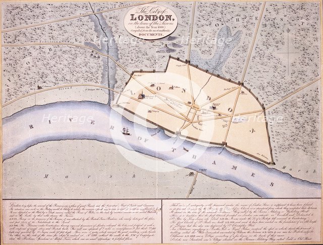 Map of London, c1000. Artist: Anon