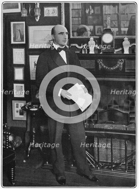 Arthur Wing Pinero, English dramatist, at home, 1903. Artist: W&D Downey