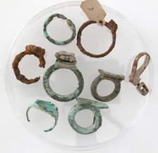 Finger Rings, Coptic, 4th-7th century. Creator: Unknown.