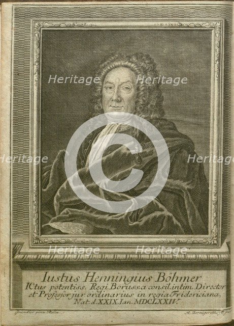 Portrait of Justus Henning Böhmer (1674-1749) , 1754.