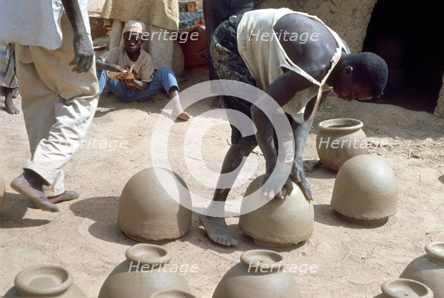 Making pots without a wheel, Nigeria, c1966. Artist: Unknown