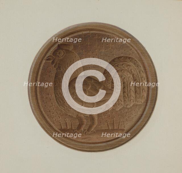 Pa. German Butter Mold, 1935/1942. Creator: Alfred H. Smith.