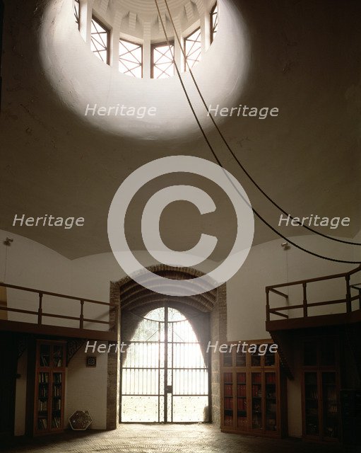 Inside view of the stables pavilion in the Guell House, it was built between 1884 and 1887, desig…