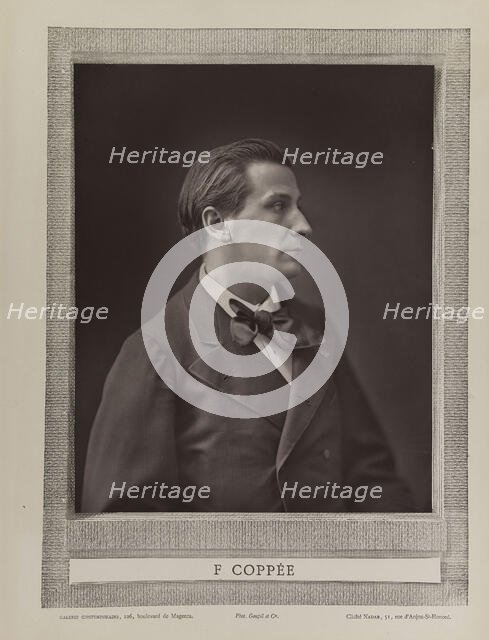 Portrait of the poet François Coppée (1842-1908), c. 1875. Creator: Nadar, Gaspard-Félix (1820-1910).