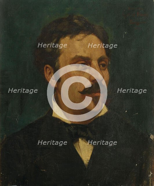 Portrait of the composer Gabriel Fauré (1845-1924), 1878. Creator: Baugnies, Jacques (1874-1925).