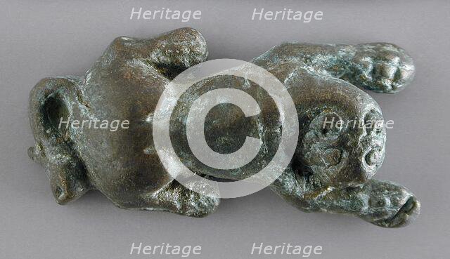 Figurine of Seated Lion with Turned Head, Late Roman Period-early Islamic Period (400-800 CE)... Creator: Unknown.