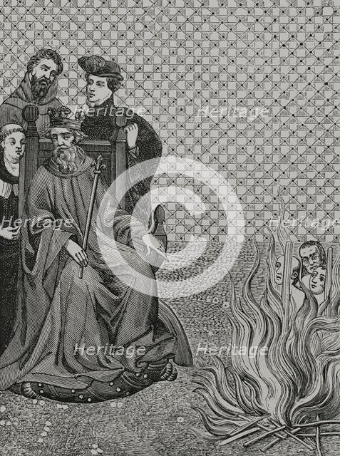 Disciples of the Parisian philosopher and theologian Amalric of Bena tried in 1210...1877.  Creator: Unknown.