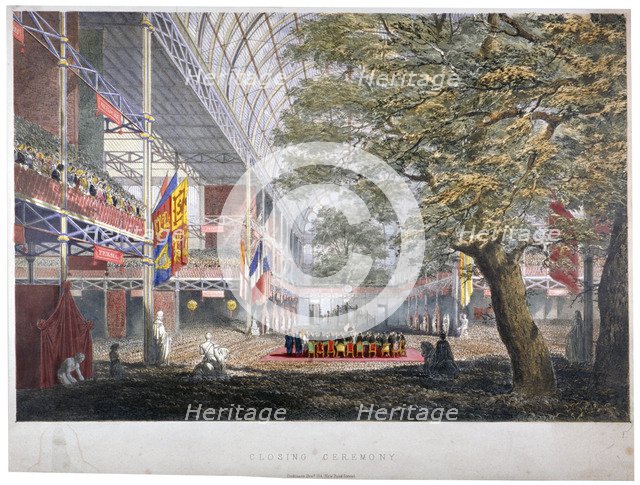 View of the closing ceremony of the Great Exhibition of 1851, London, 1851.                          Artist: Anon