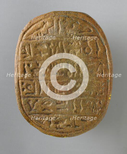Heart Scarab (image 2 of 2), New Kingdom-Late Period (1569-525 BCE) or modern. Creator: Unknown.