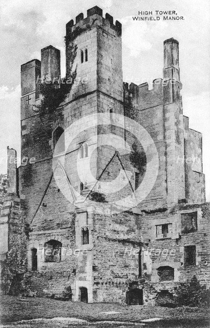 The High Tower, Wingfield Manor, near Alfreton, Derbyshire, c1915. Artist: Unknown