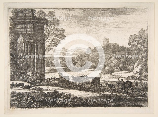 The Herd Returning in Stormy Weather, 1651. Creator: Claude Lorrain.