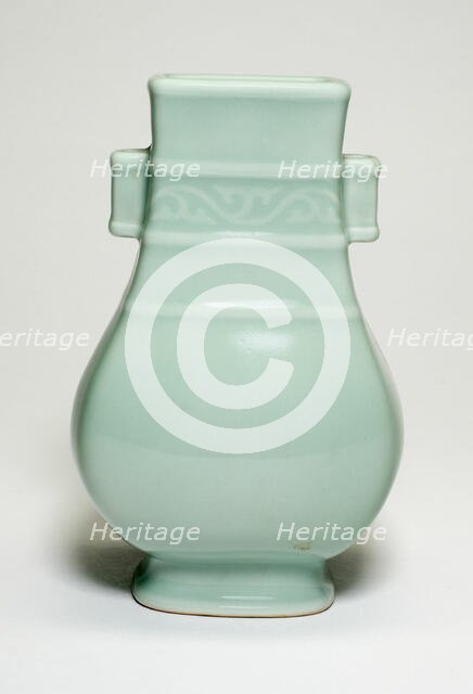 Vase in the Shape of an Ancient Bronze Vessel, Qing dynasty, Qianlong reign, 18th/19th cent. Creator: Unknown.