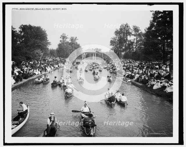 Band concert, Belle Isle Park, Detroit, Mich., c1907. Creator: Unknown.
