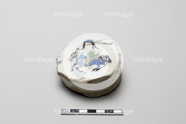 Fragment with rider, Saljuq period, early 13th century. Creator: Unknown.