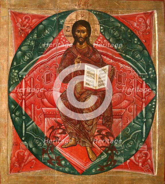 Christ in Majesty (Saviour of the World), 1645. Artist: Fomin, Terenty (active 1646–1670)