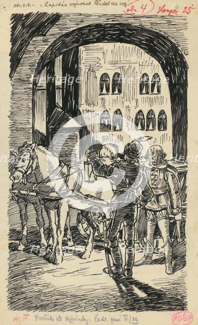 4.- Night arrival, 1936. Creator: Andrej Kovacik.