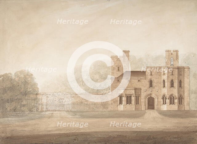 Design for Bishopsgate Lodge, at Windsor Castle, Berkshire, ca. 1820-30. Creator: Jeffry Wyatville.