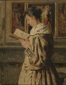 Woman Reading, 1881-1885. Creator: Henri Jean Augustin de Braekeleer.