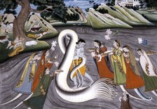 Krishna Subdues Kaliya, c1800. Creator: Unknown.