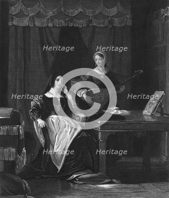 Queen Katherine, Queen Consort of Henry VIII of England, (19th century).Artist: Charles W Sharpe