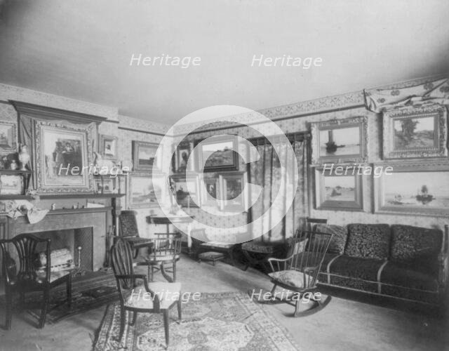 Interior of Parker Mann house, "Tanglebank," Kalorama Avenue, N.W., Washington, D.C., c1890 - c1910. Creator: Frances Benjamin Johnston.