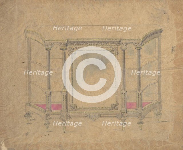 Cabinet Design, 19th century. Creator: Anon.