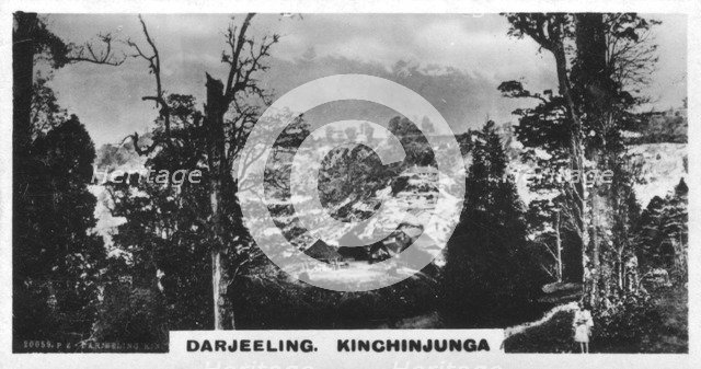 Kinchinjunga from Beechwood, Darjeeling, India, c1925. Artist: Unknown