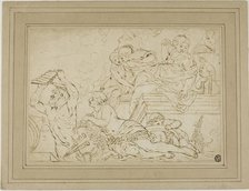 Scene with Nymphs and Satyr, n.d. Creator: Nicolas Loir.