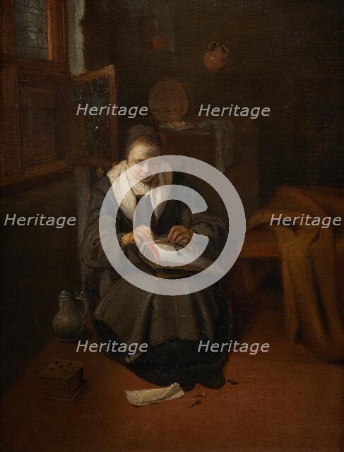 The lacemaker, between 1652 and 1693. Creator: Nicolaes Maes.