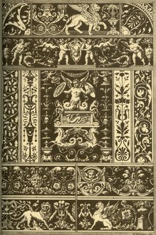 Italian Renaissance sgraffitos, wood-mosaic, marble-mosaic and bas-reliefs, (1898). Creator: Karl Schaupert.