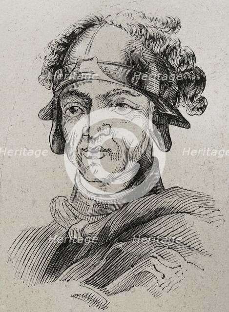 Ramiro I (c790-850), King of Asturias from 842 to 850, 1853.  Creator: Unknown.