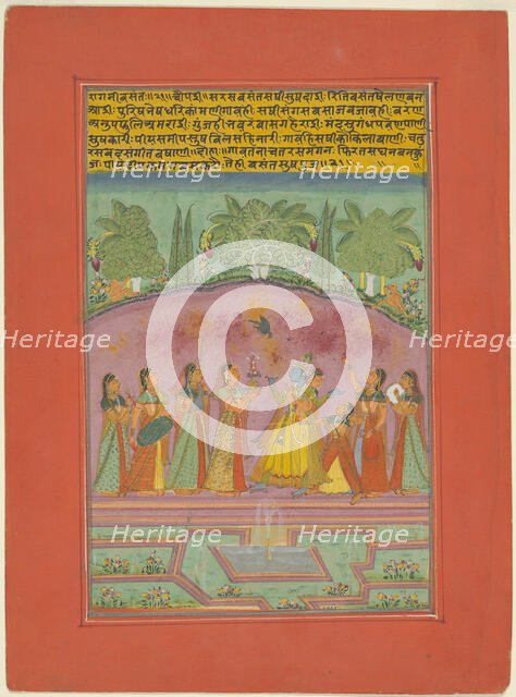 Ragini Vasanta, Page from a Jaipur Ragamala Set, 1750/70. Creator: Unknown.