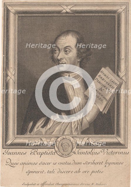 Portrait of the Poet Jean-Baptiste de Santeul (1630-1697). Creator: Habert, Nicolas (1650-ca 1715).