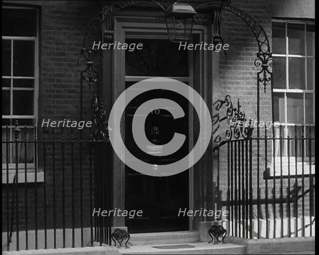 Front Door of 10 Downing Street, 1936. Creator: British Pathe Ltd.