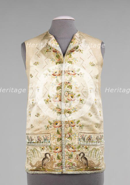 Waistcoat, French, 1780-1800. Creator: Unknown.