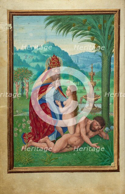 Scenes from the Creation; Prayer Book of Cardinal Albrecht of Brandenburg, about 1525-1530. Creator: Simon Bening.