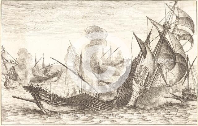 The Second Naval Battle, c. 1614. Creator: Jacques Callot.