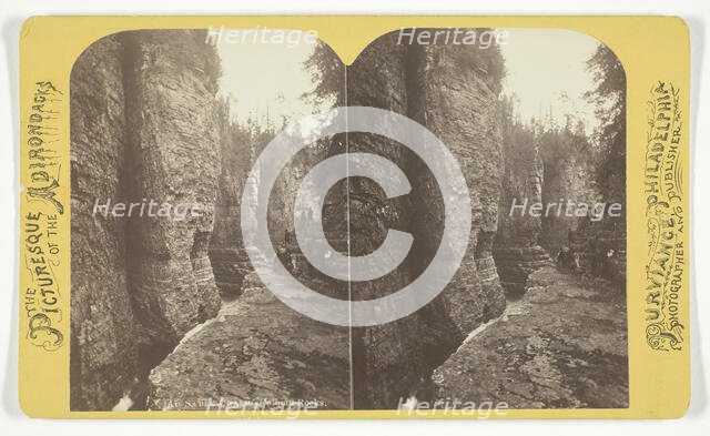 Au Sable Chasm - Column Rocks, 1860/68. Creator: William Purviance.