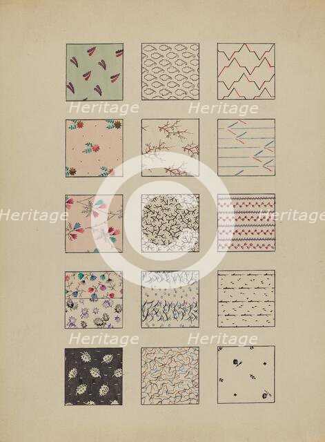Printed Cottons, c. 1936. Creator: Millia Davenport.