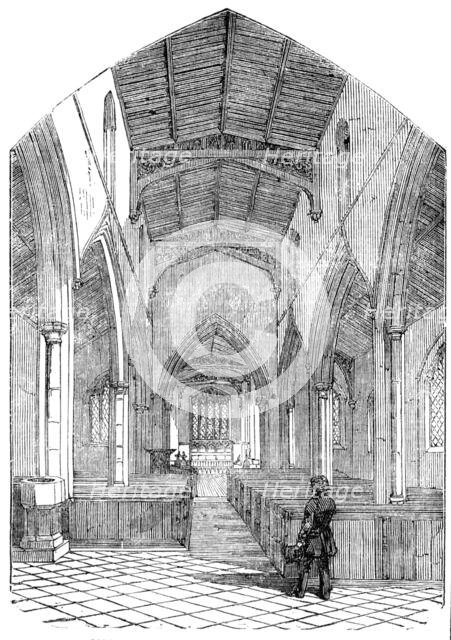 Islip Church, Northamptonshire, restored, 1854. Creator: Unknown.