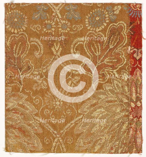Textile Fragment, 1800s. Creator: Unknown.