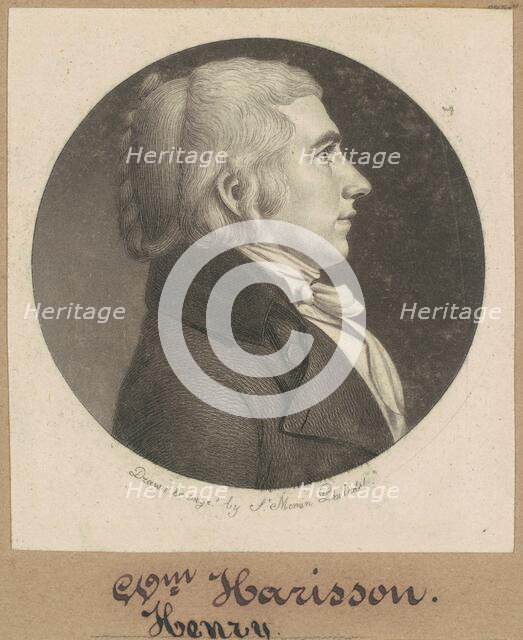 William Henry Harrison, 1800. Creator: Charles Balthazar Julien Févret de Saint-Mémin.