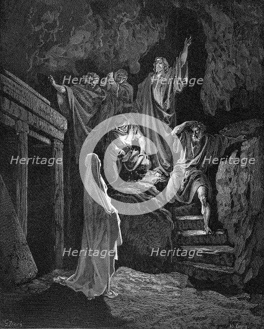 Jesus raising Lazarus from his tomb, 1865-1866. Artist: Gustave Doré