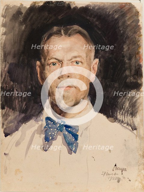 Self-Portrait, 1922. Artist: Vinogradov, Sergei Arsenyevich (1869-1938)