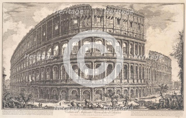 Veduta dell'Anfiteatro Flavio detto il Colosseo, 1757. Creator: Piranesi, Giovanni Battista (1720-1778).
