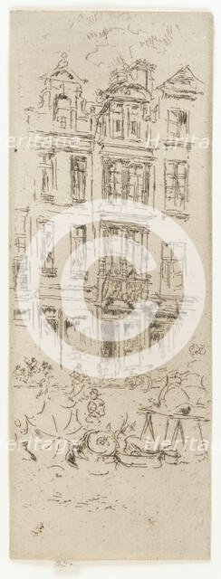 Flower Market, Brussels, 1887. Creator: James Abbott McNeill Whistler.