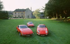 Ferrari group. Ferari Daytona 365GTB,246 Dino and 275 GTB. Artist: Unknown.